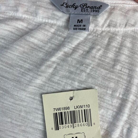 NWT Lucky Brand White Tunic Top Size M - Picture 5 of 6